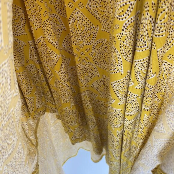 MAEVE Anthropologie Size XS Fete Yellow Handkerchief Midi Dress - Picture 16 of 16